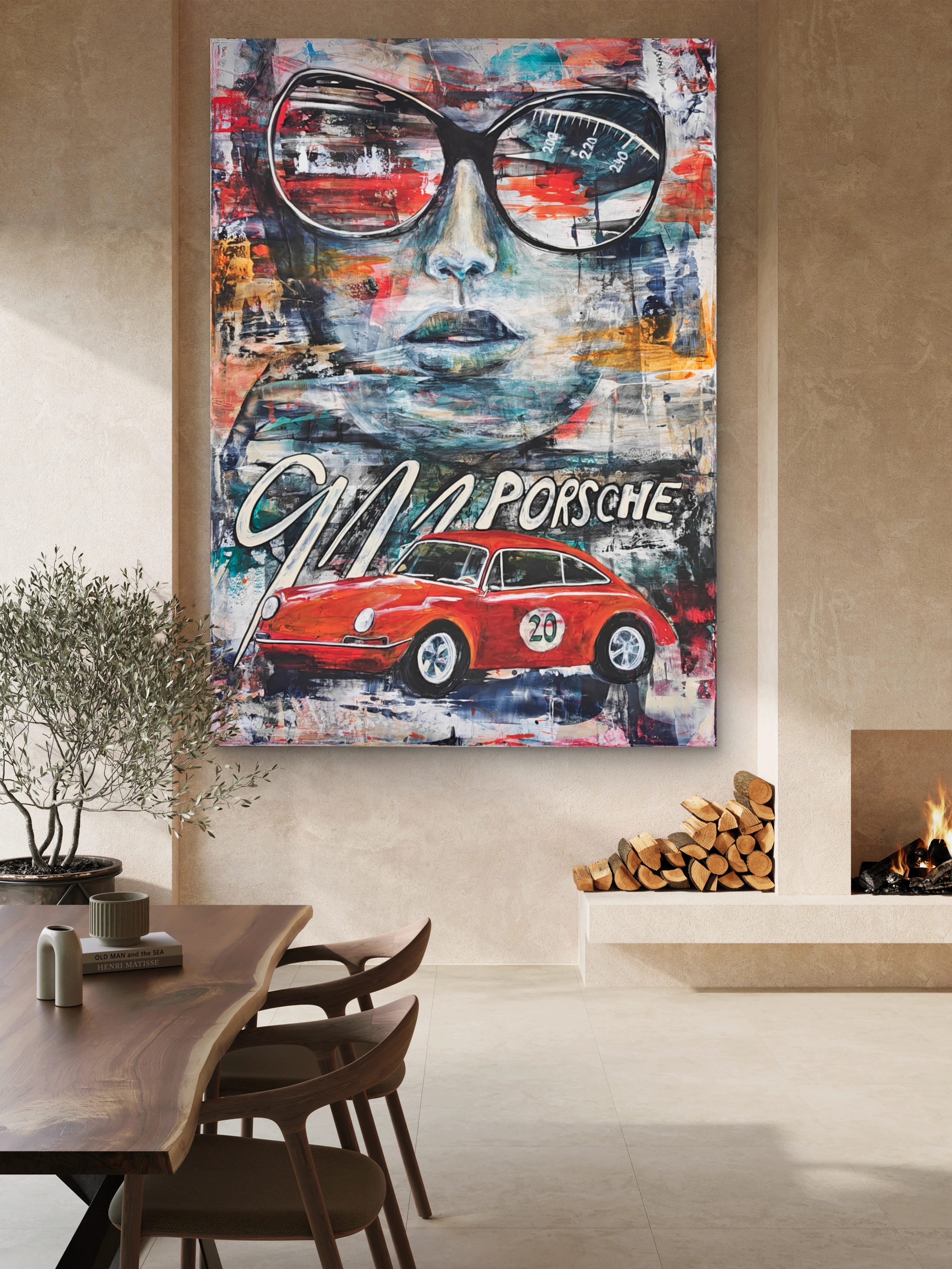 Rote Ikone im Rueckblick - Im Raum