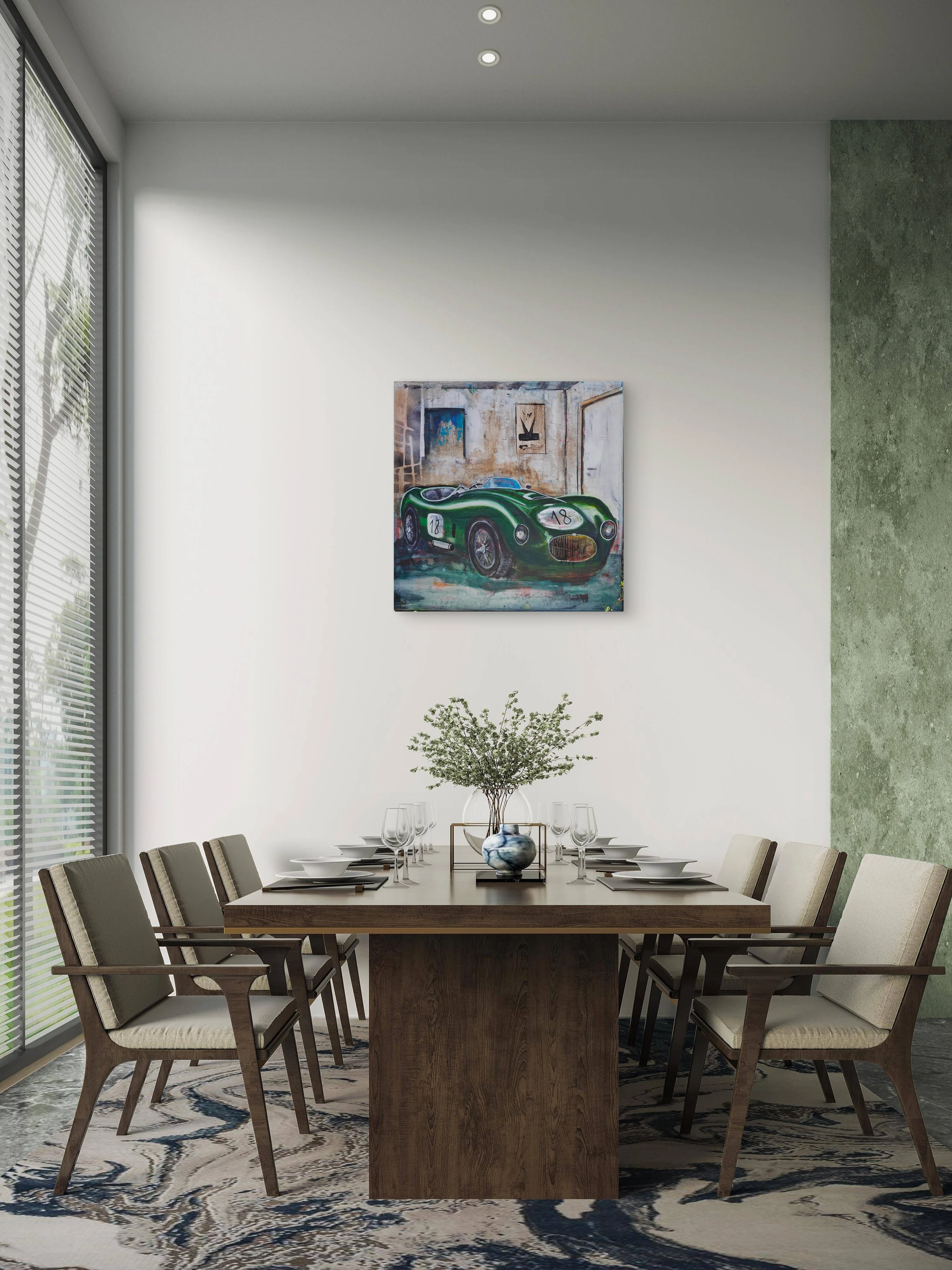 Werkstattgefluester in Gruen - Im Raum